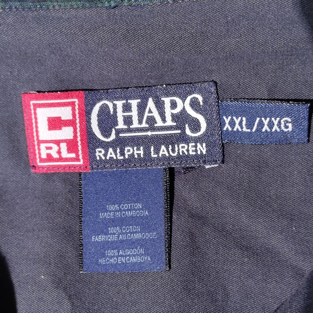 Chaps Ralph Lauren Men's Navy Blue Button Down Long Sleeve Shirt XXL - Picture 7 of 13